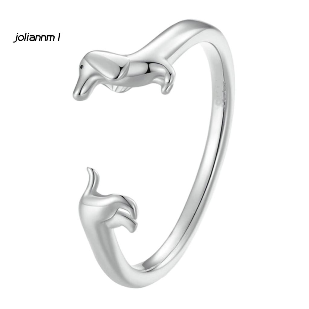 Gentle Adjustment Ring Open Adjustable Dachshund Dog Flexible Size Finger Band Jewelry Cute Pet Lover Accessory Versatil