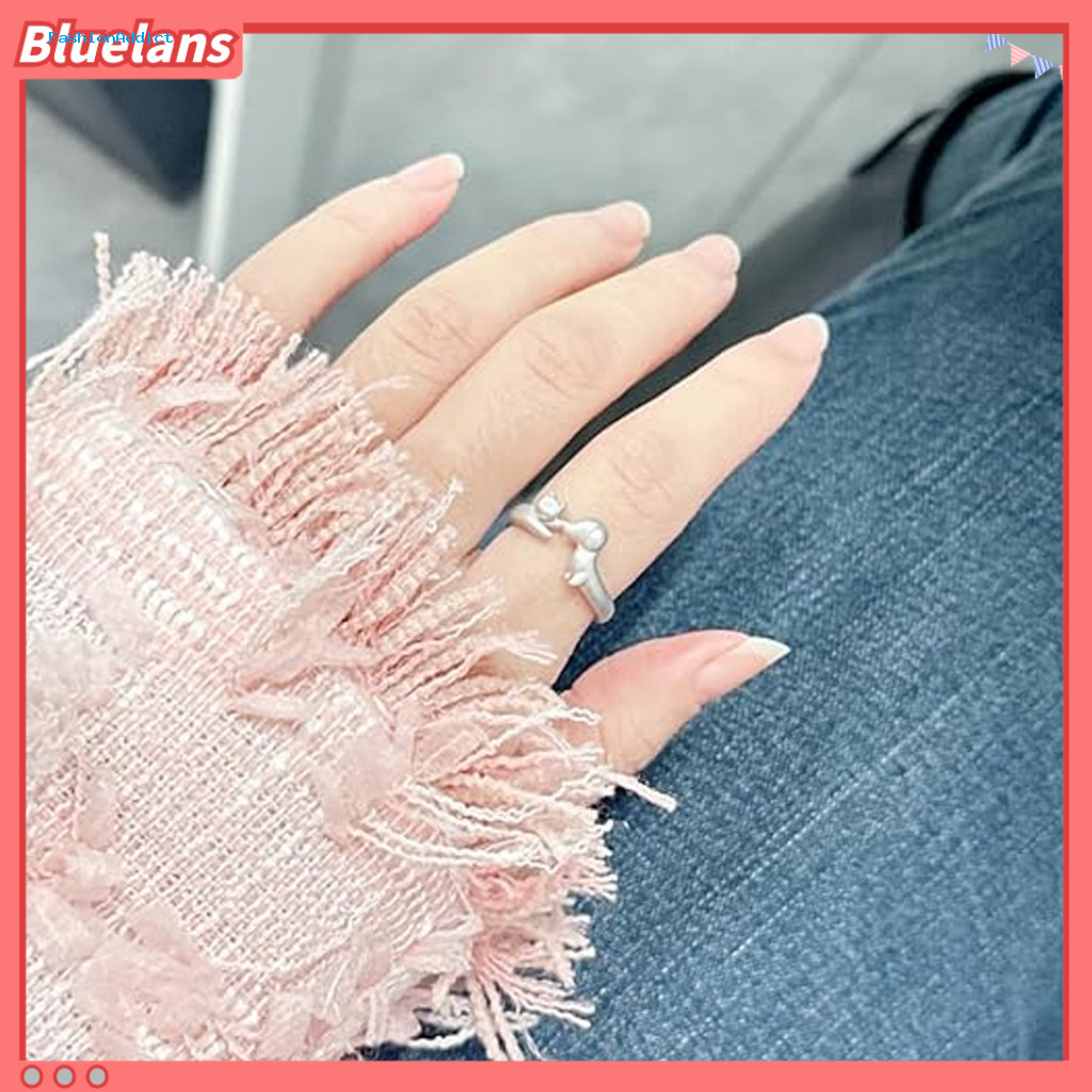 Cute Pet Ring Open Alloy Adjustable Cat and Dog Paw Memorial Jewelry Hug Design Perfect Gift for Lovers in Southeast Asi