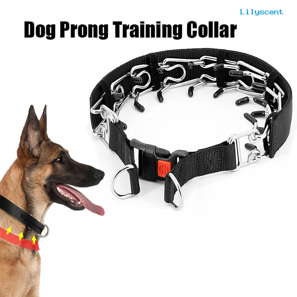 Coleira LY-Adjustable Dog Prong Collar Com Fivela De Liberação Rápida De Treinamento Eficaz E Segura Para Cães Pequenos A Grandes