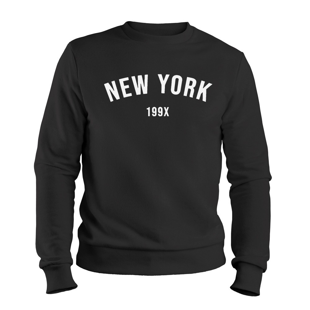 Blusa de Frio Agasalho Moletom Gola Redonda Flanelado Estampa Digital Unissex Envio Imediato NY
