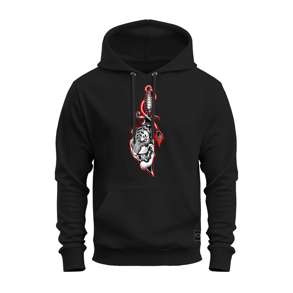Moletom Confortável Estampa Digital Flanelado Espada Tigre