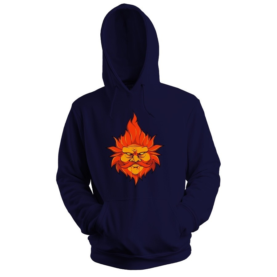 Blusa de Frio Moletom flanelado com Capuz Estampa Digital Unissex Envio Imediato Cabeleira de Fogo