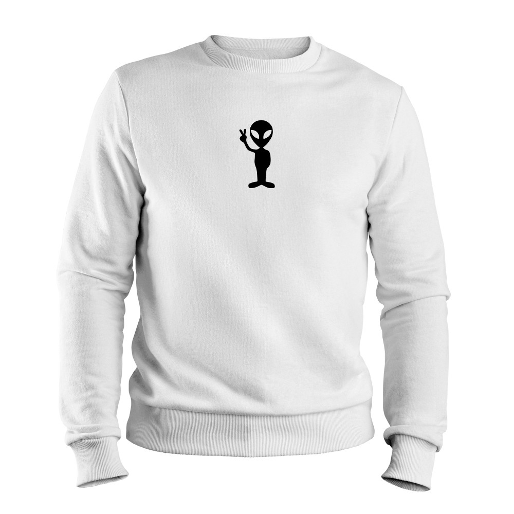 Blusa de Frio Agasalho Moletom Gola Redonda Flanelado Estampa Digital Unissex Envio Imediato Et alien Logo Pequeno