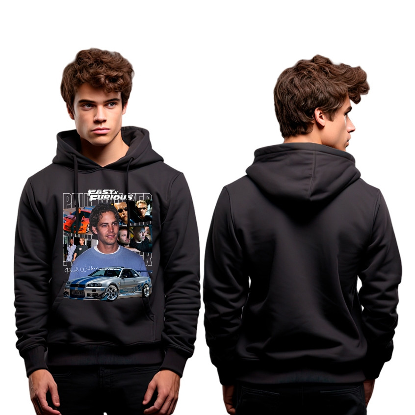 Moletom Canguru Unissex Fast & Furious - Paul Walker Lançamento