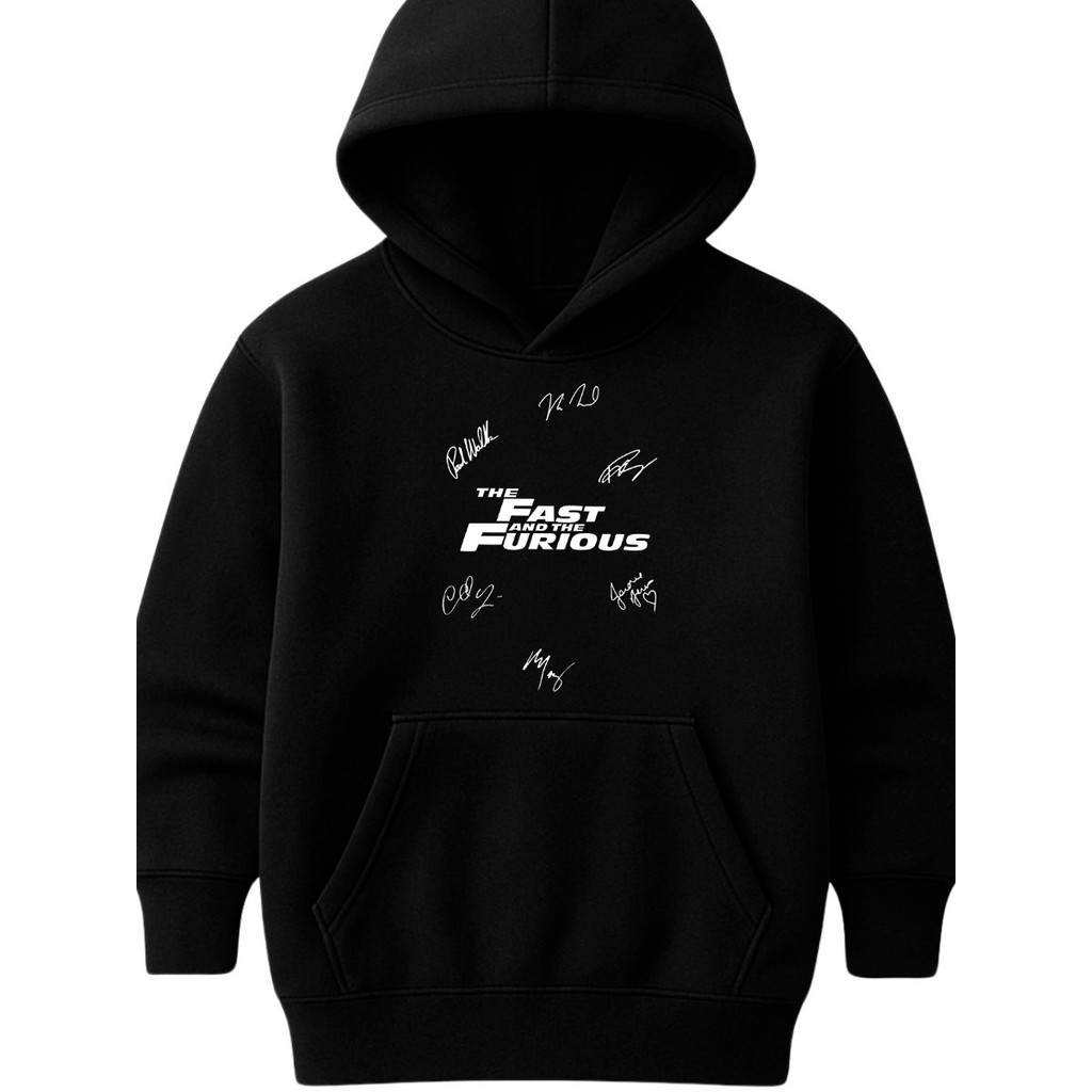 Moletom Canguru Felozes & Furiosos Com Autografos Blusa De Frio Fast & Furious Agasalho Infantil Unissex Menino Menina