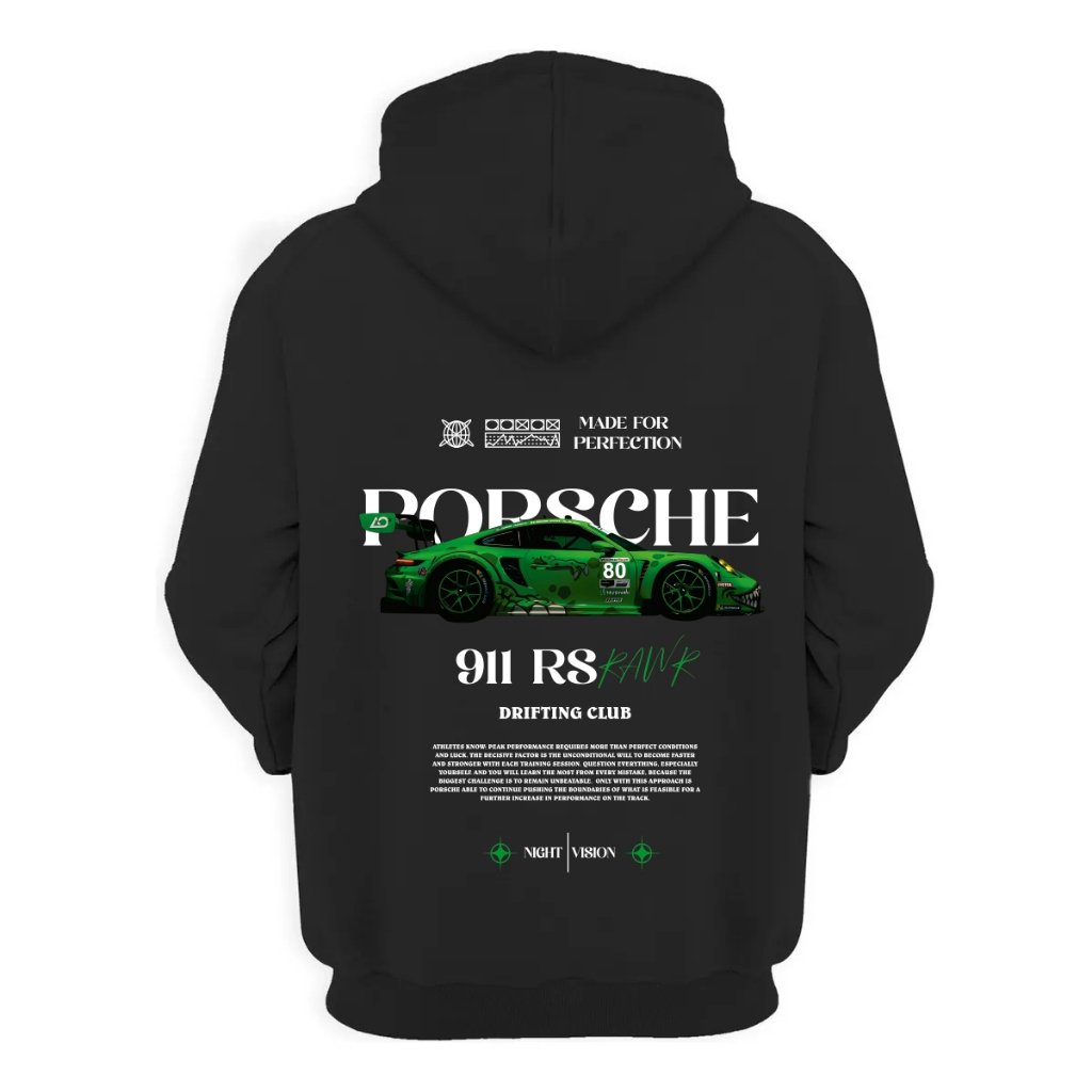 Blusão Agasalho Preto Estampado Porsche Dino Racing Correida Fast And Furious F1