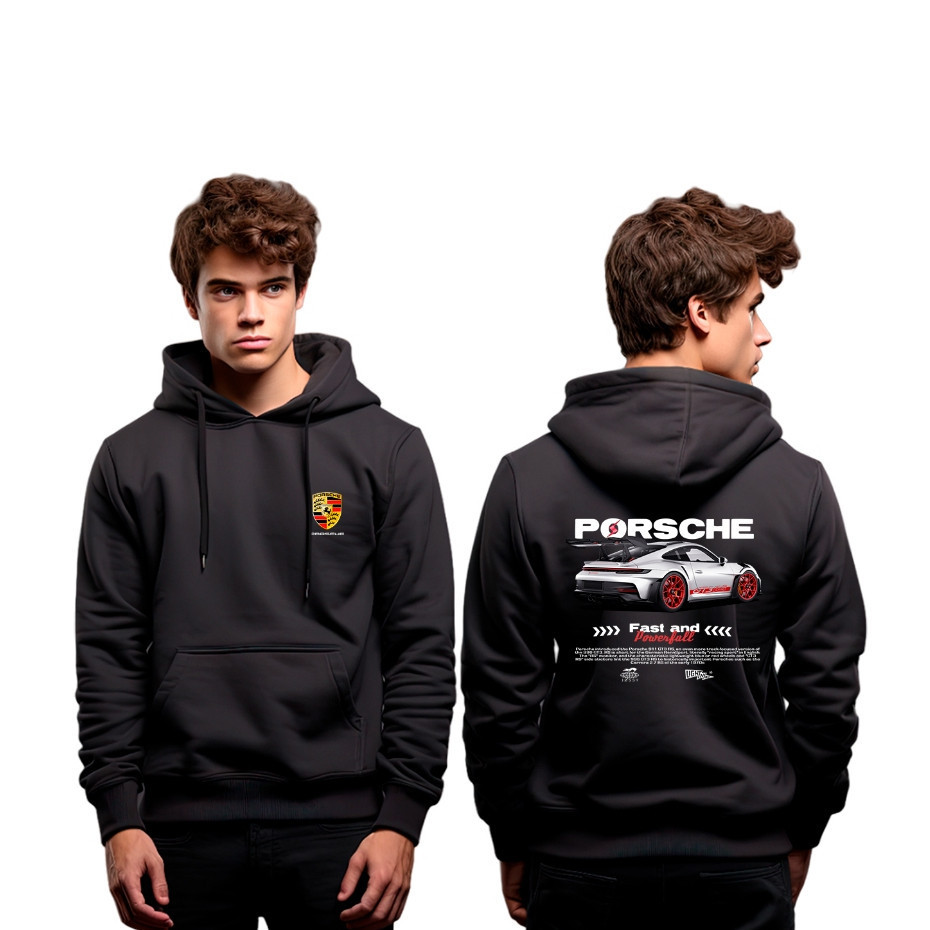 Moletom Canguru Unissex Porsche Fast And Powerfull Lançamento Promoção Envio Imediato