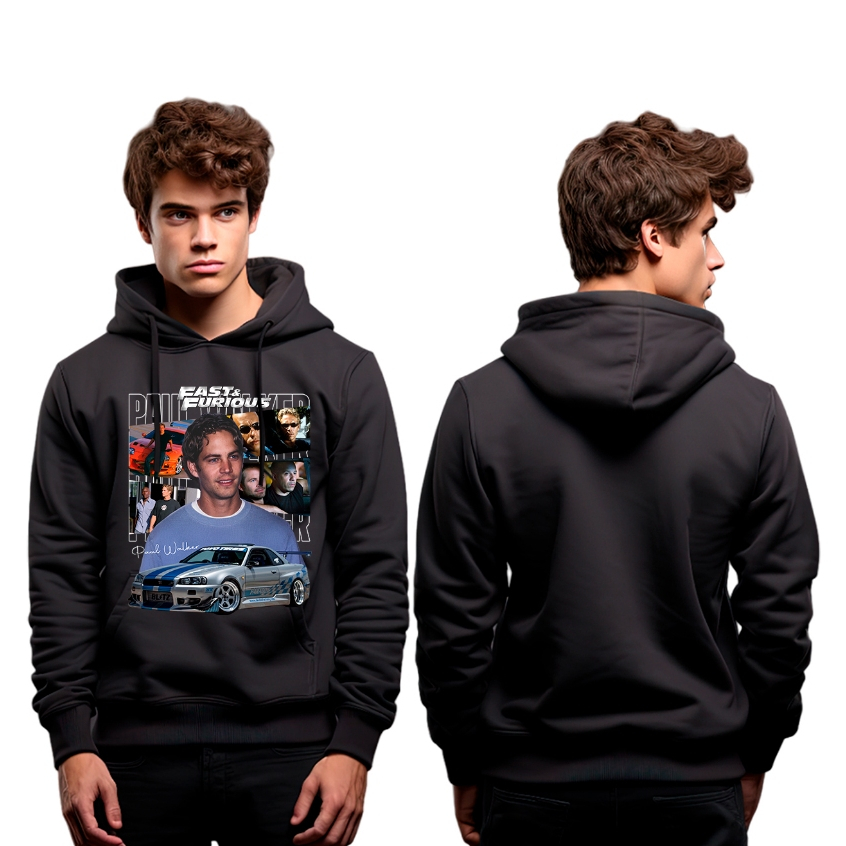Moletom Canguru Unissex Fast & Furious - Paul Walker Lançamento