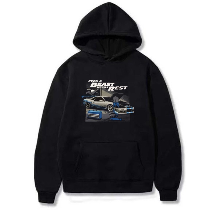 Moletom Blusa De Frio Fast E Furios Capuz Casual Esporte Masculino Feminino