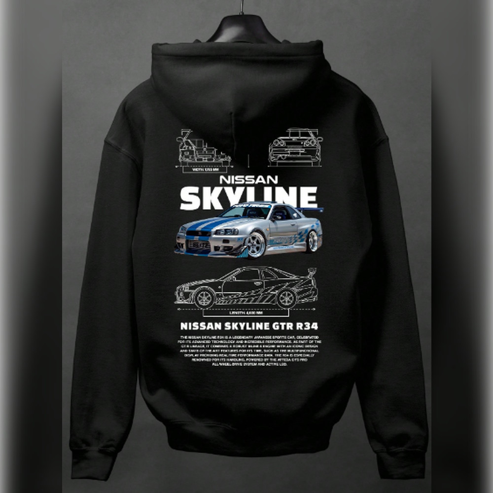 Moletom Exclusivo Skyline GT-R Brian Fast & Furious O Connor - Tecido Criativo - Alta Qualidade