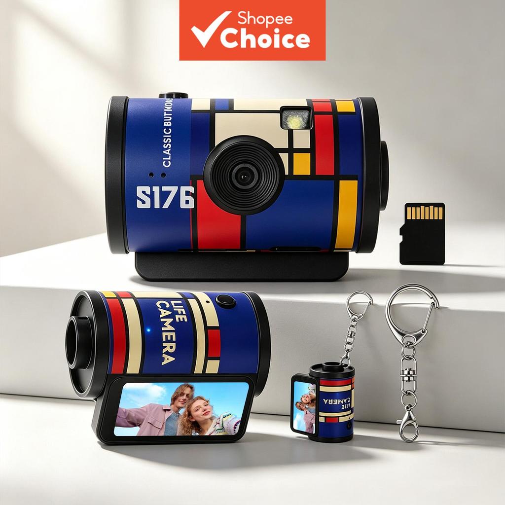 Câmera Digital Portátil de Chaveiro: Design compacto para o dia a dia, viagens e fotos casuais de rua