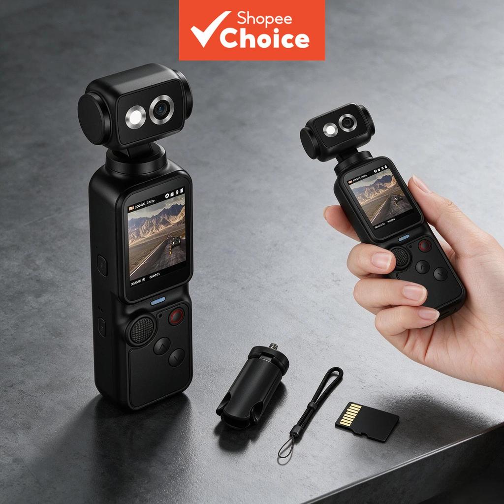 Câmera de Vlog de Bolso 2K HD Gravação em Loop Zoom Digital Temporizador Leve para Viagens ao Ar Livre