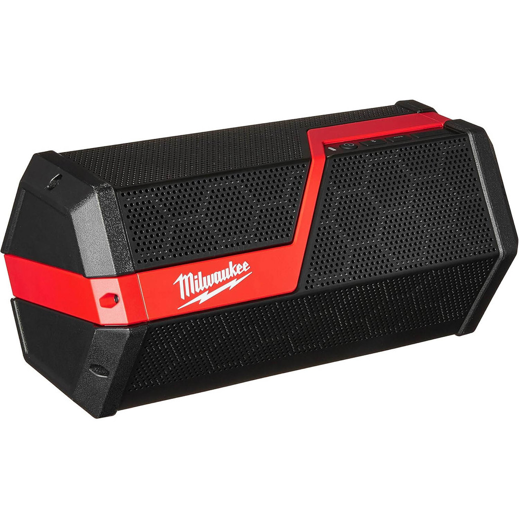 Caixa de Som Wireless à Bateria M18 ou M12 MILWAUKEE 2891-20 com Bluetooth Auxiliar USB e Adaptador AC Bivolt