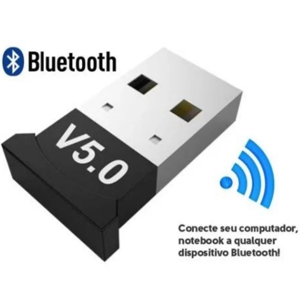 Conector Bluetooth 5.0 USB MM-808 | Adaptador Wireless de Alta Velocidade para PC e Notebook