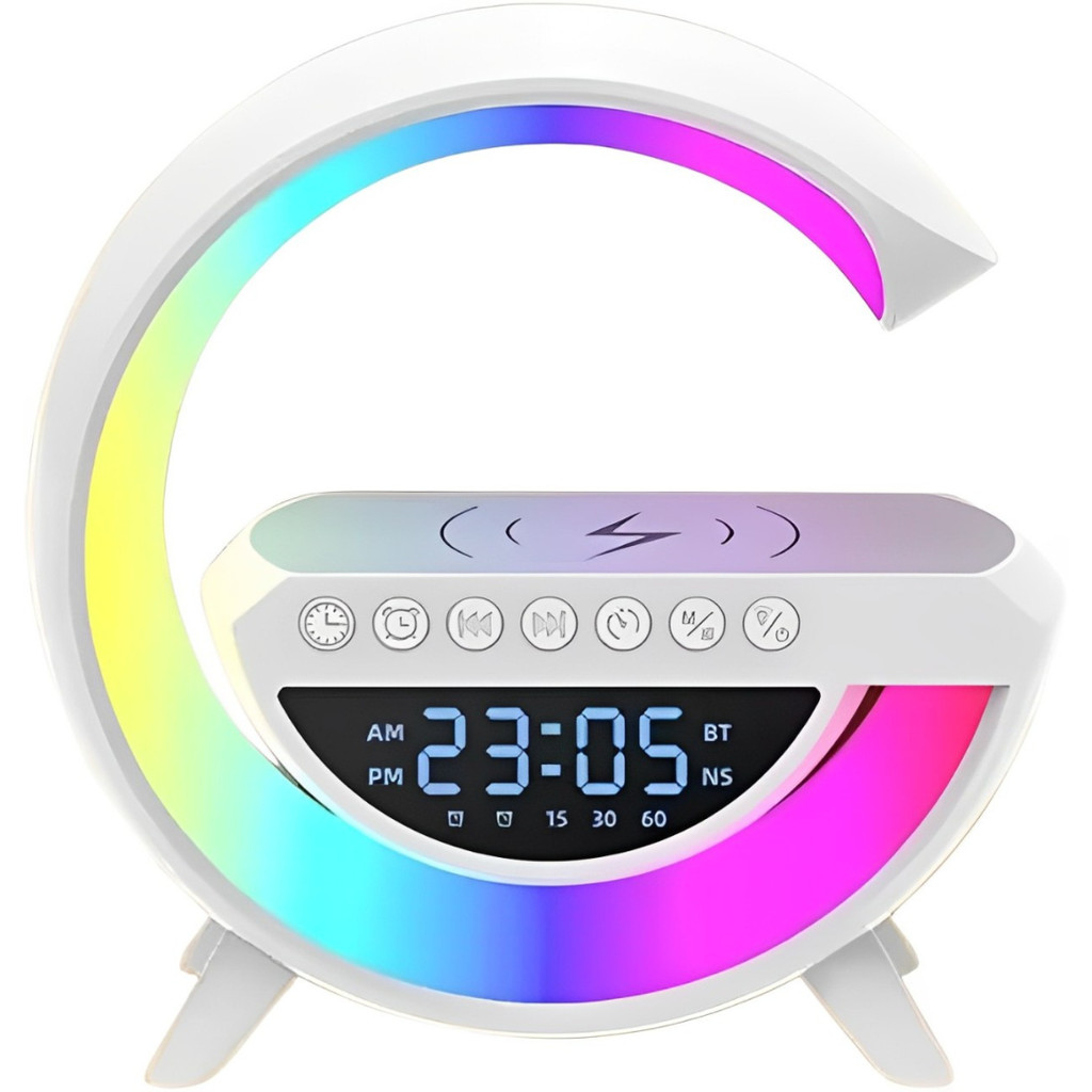 🔊 G Speaker Smart Station – Luminária LED + Relógio + Som Bluetooth + Carregador Wireless. 4 opções de produtos!