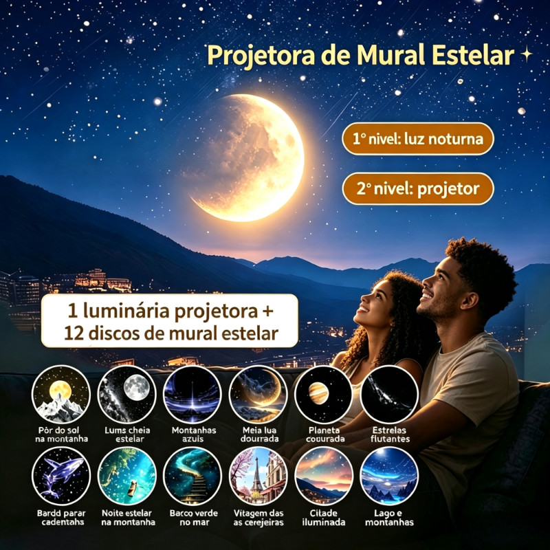 2-in-1 Starry Sky Projector with 12 Wall Art Slides and USB Night Light, Perfect for Bedroom Decor, Christmas Gifts