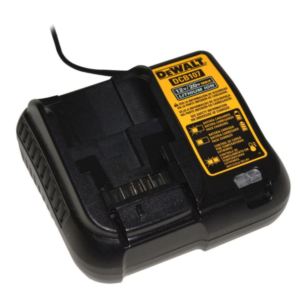 100% Original DCB107 Dual Voltage 12V/20V Charger for Electric Drill and Impact Wrench