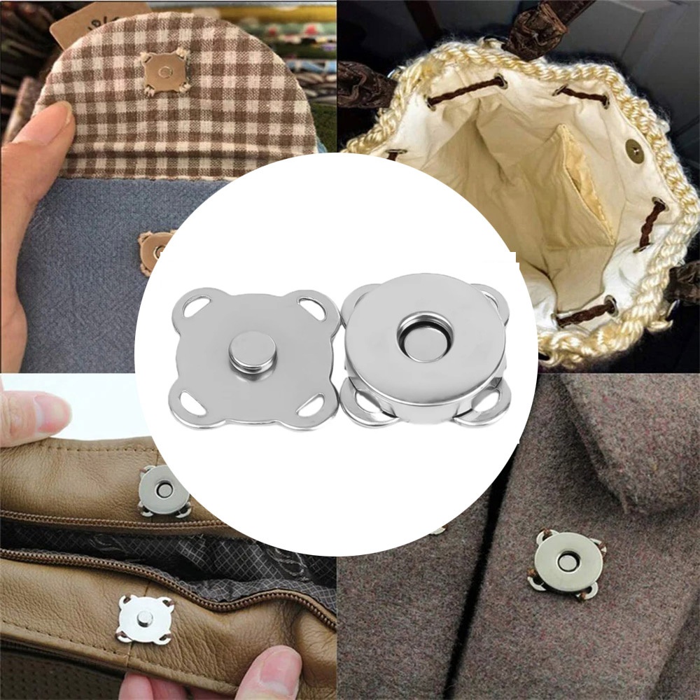 Botão Magnético 18mm Fecho Imantado Prata Para Costurar Bolsa Casaco imã Magnetizado