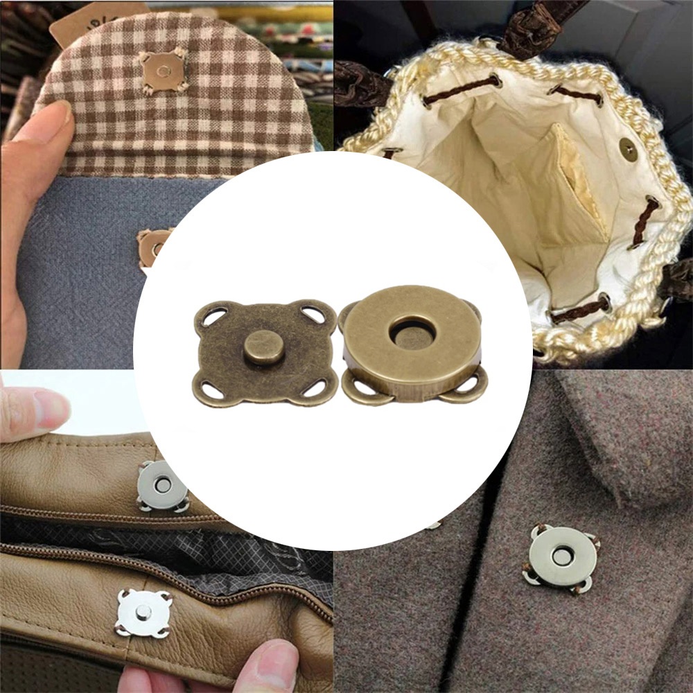 Botão Magnético 18mm Fecho Imantado Bronze Para Costurar Bolsa Casaco imã Magnetizado