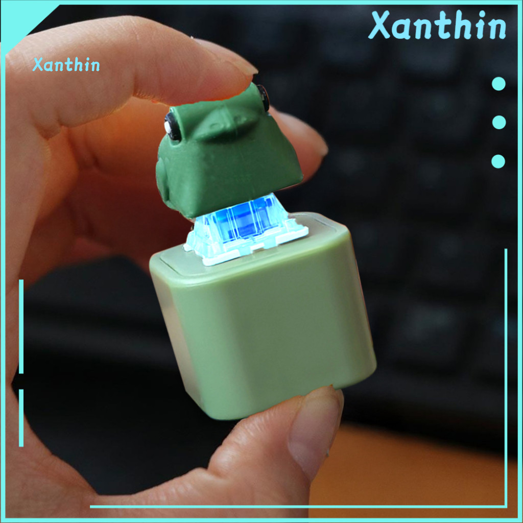 Decompression Keyboard Toy 2pcs Pig Fidget with Sound Light Rechargeable Frog Clicker Keychain Stress Anxiety Relief But