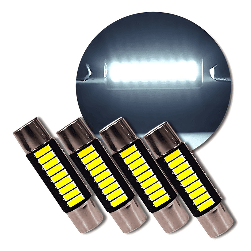 Kit 4 Lâmpadas De Led 28mm Quebra-sol Cruze Premium