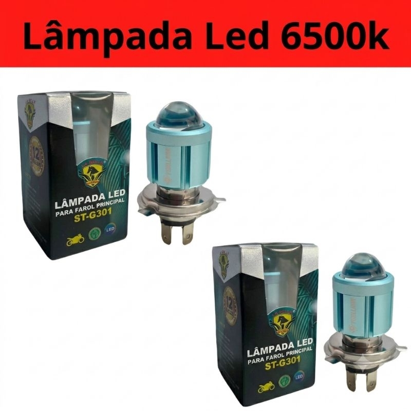 Led Canhão H4 Moto Bombillo Super branca Efeito Xenon Qualidade Premium