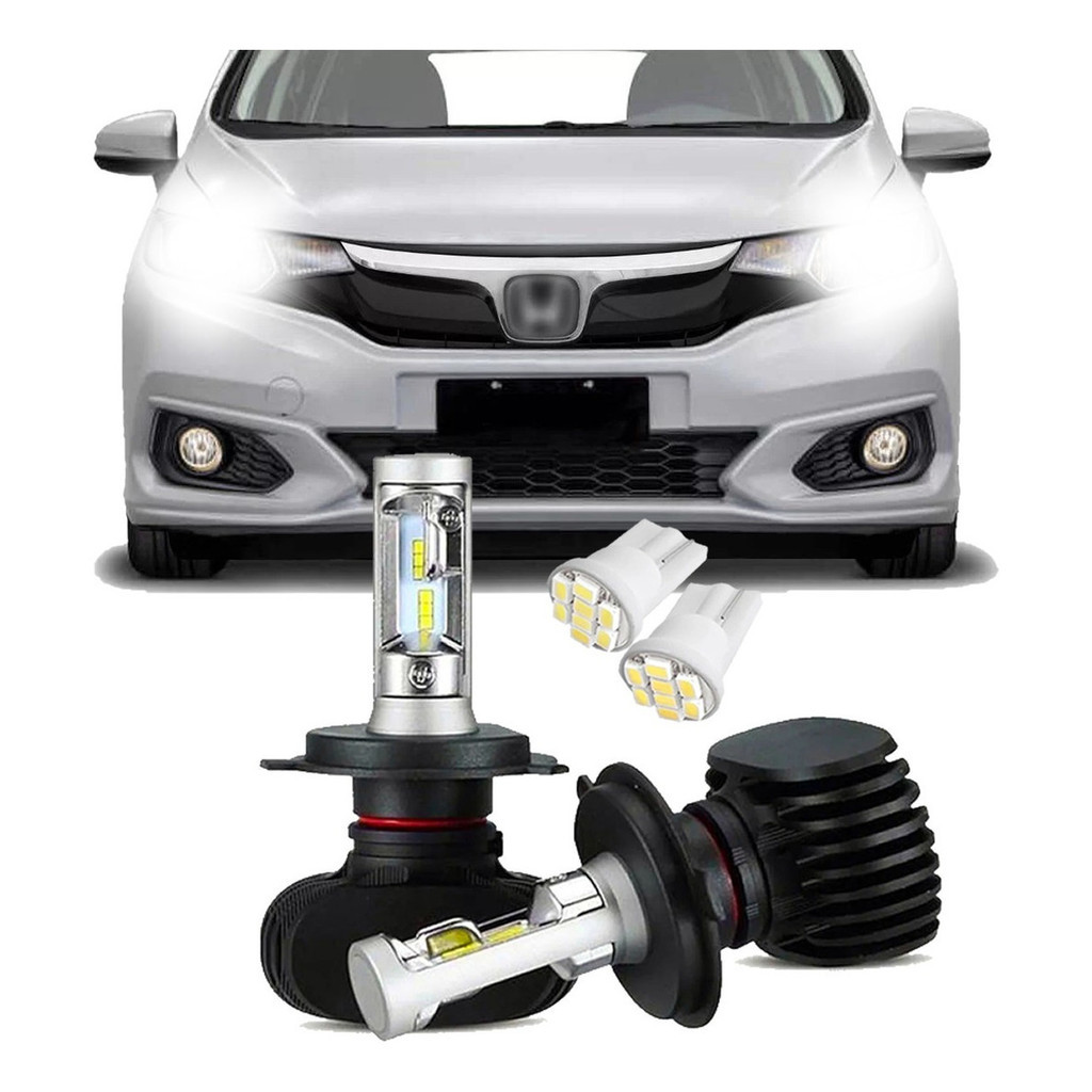 Kit Led Premium Farol Baixo/alto Honda Fit 2015 16 17 A 2019