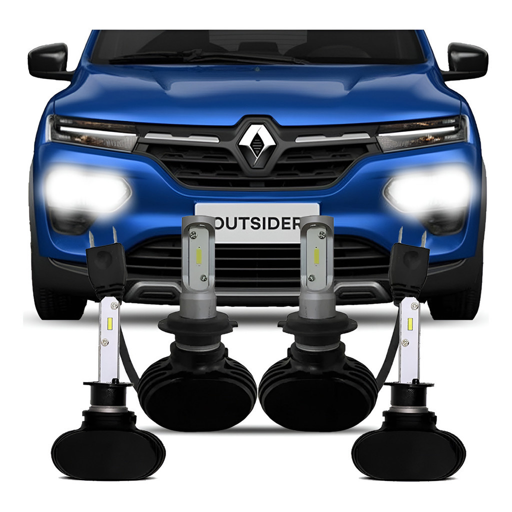 Kit Jogo Lâmpadas Led Premium Renault Kwid Novo 2022 2023
