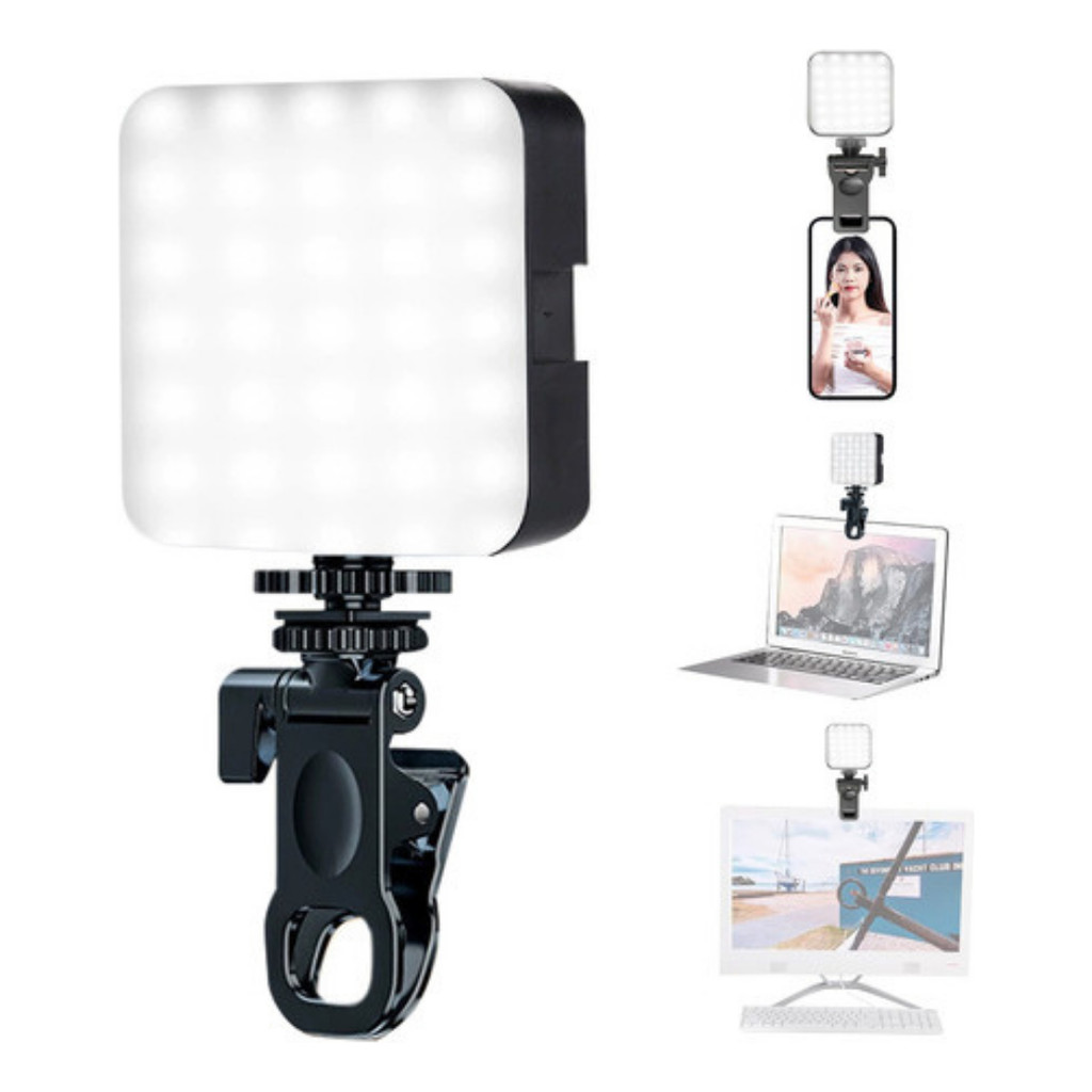 Luz Led Clip-on Portatil P Celular iPad Camera Video Premium