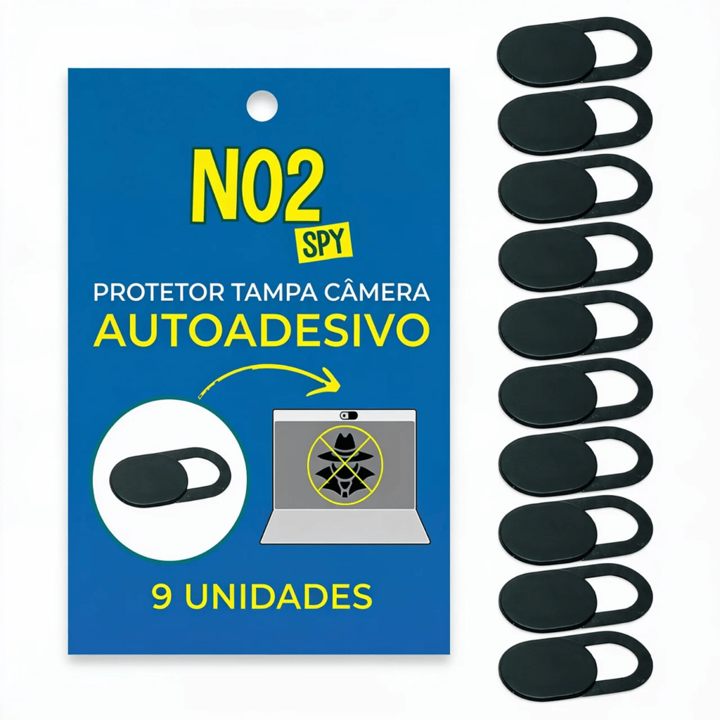 Webcam Cover Protetor Câmera Anti Espionagem NO2Problems Ultra Fino Discreto Autoadesivo Tampa Privacidade Segurança
