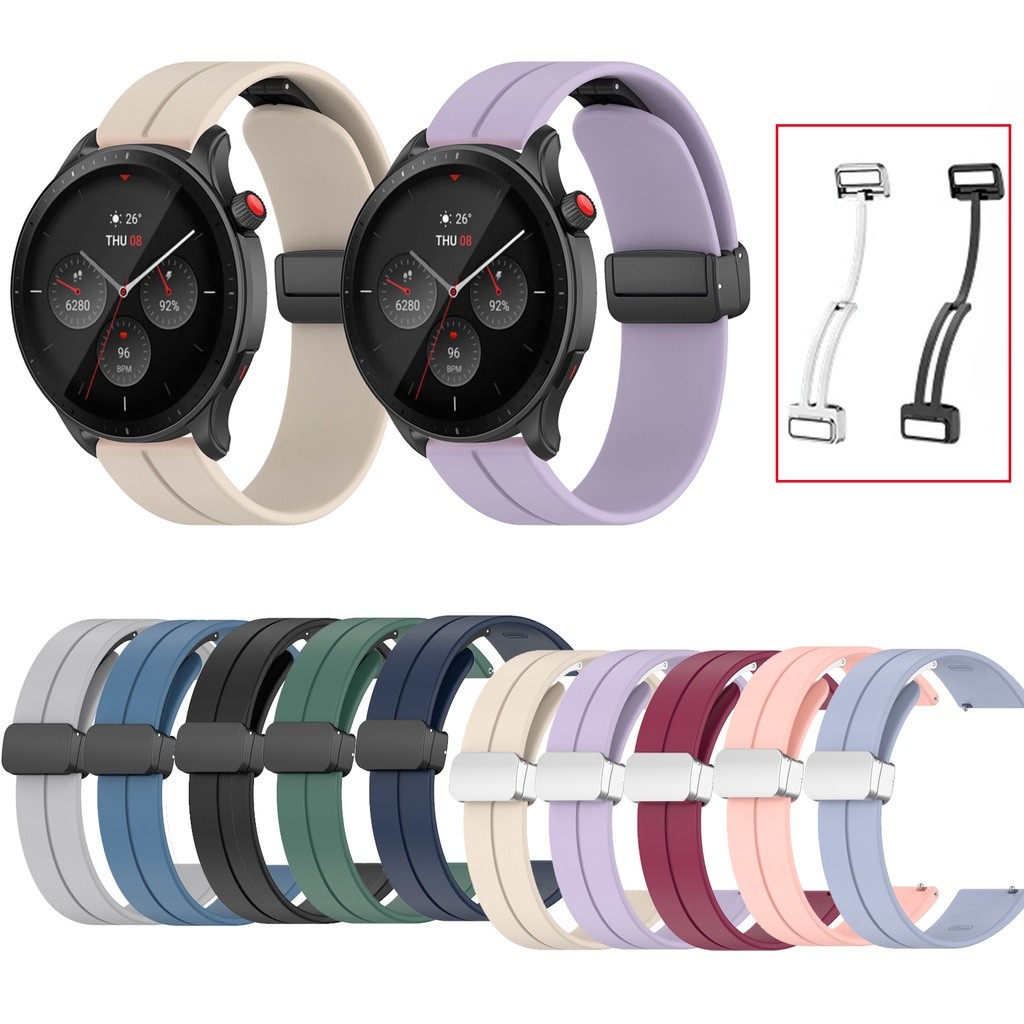 Fivela Magnética De Silicone Universal Para Smartwatch 22MM