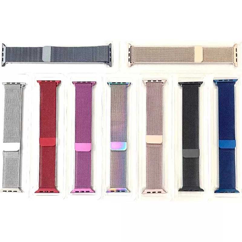 Pulseira Milanese Aço Metal Magnetico Fecho relogio smartwatch 42mm 44mm 45mm 49mm