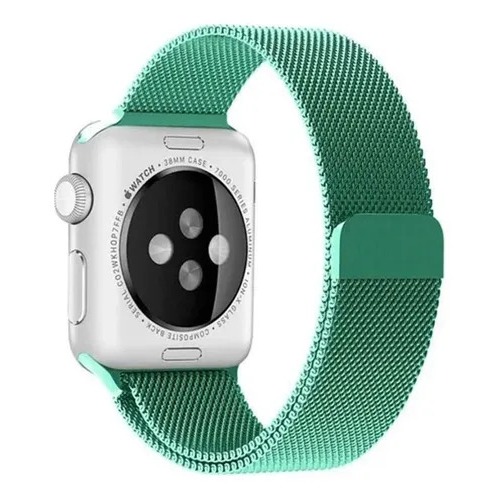 Pulseira Smartwatch Aço Milanese  42MM 44mm Magnético. Cor Verde/água