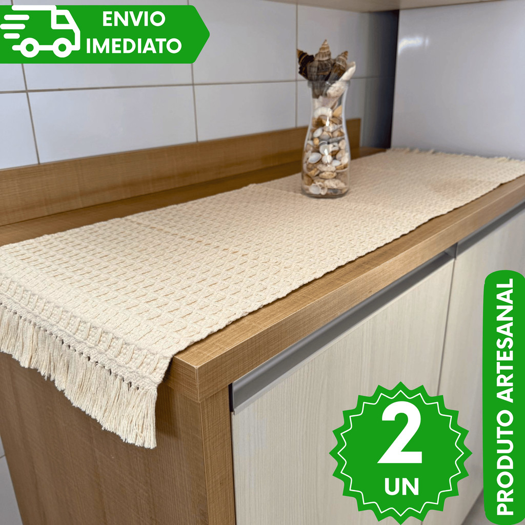 1/2/ -Trilhos de Mesas ou Caminhos de Mesa Decorativo Artesanal Premium  Para Mesa Posta e Decoração
