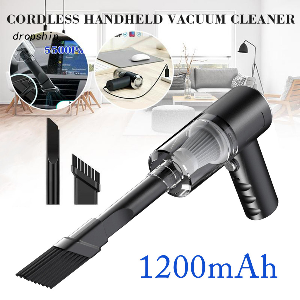 Ergonomic Handle Vacuum Lightweight Portable Cordless Car Cleaner with Strong Suction Handheld Design Low Noise Operatio