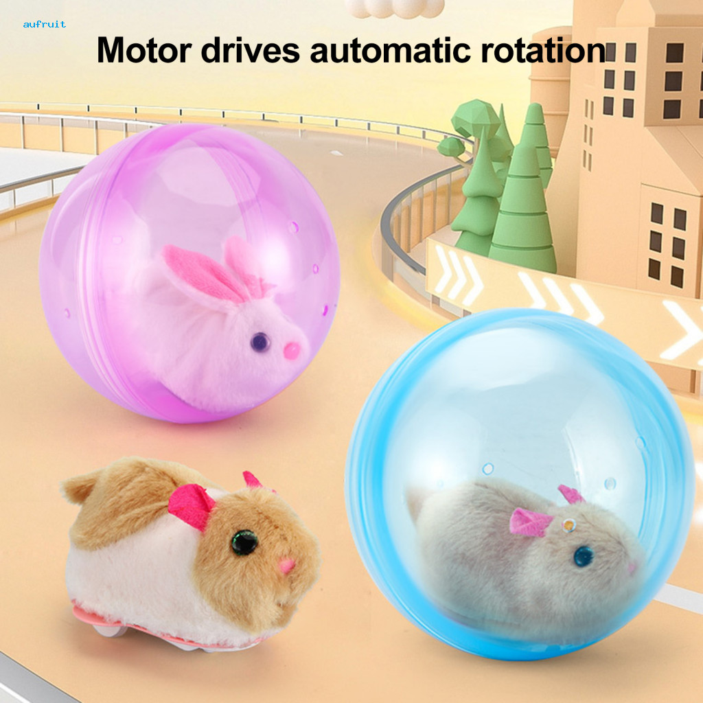 Educational Pet Toy Kids Rolling Hamster Bal Electric Automatic Ball with Plush Rabbit – Simulation Fun Gift for Toddl