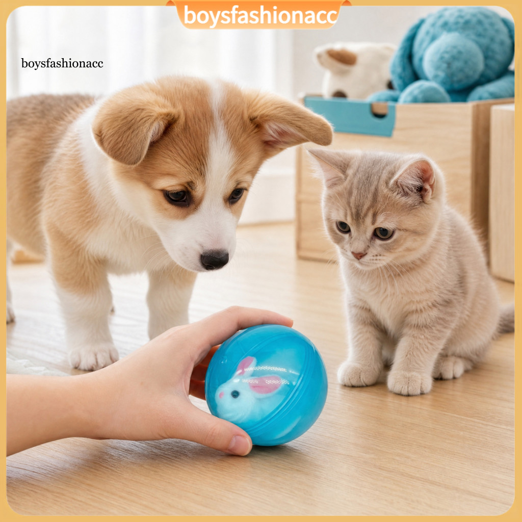 Automatic Rolling Cat Ball Toy with Plush Hamster – Electric Moving Pet for Cats and Dogs Fun Self-rolling Simulation