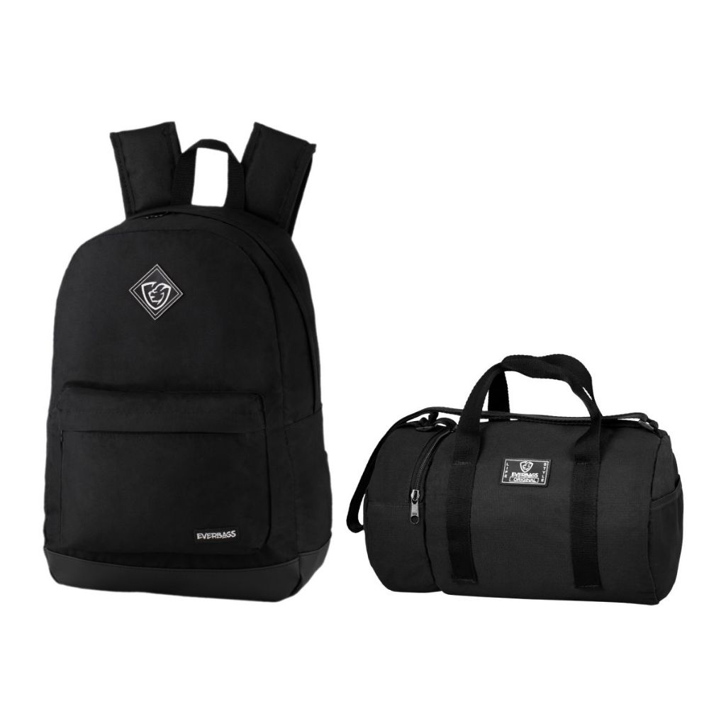 Mochila Escolar Preta + Mini Mala Preta