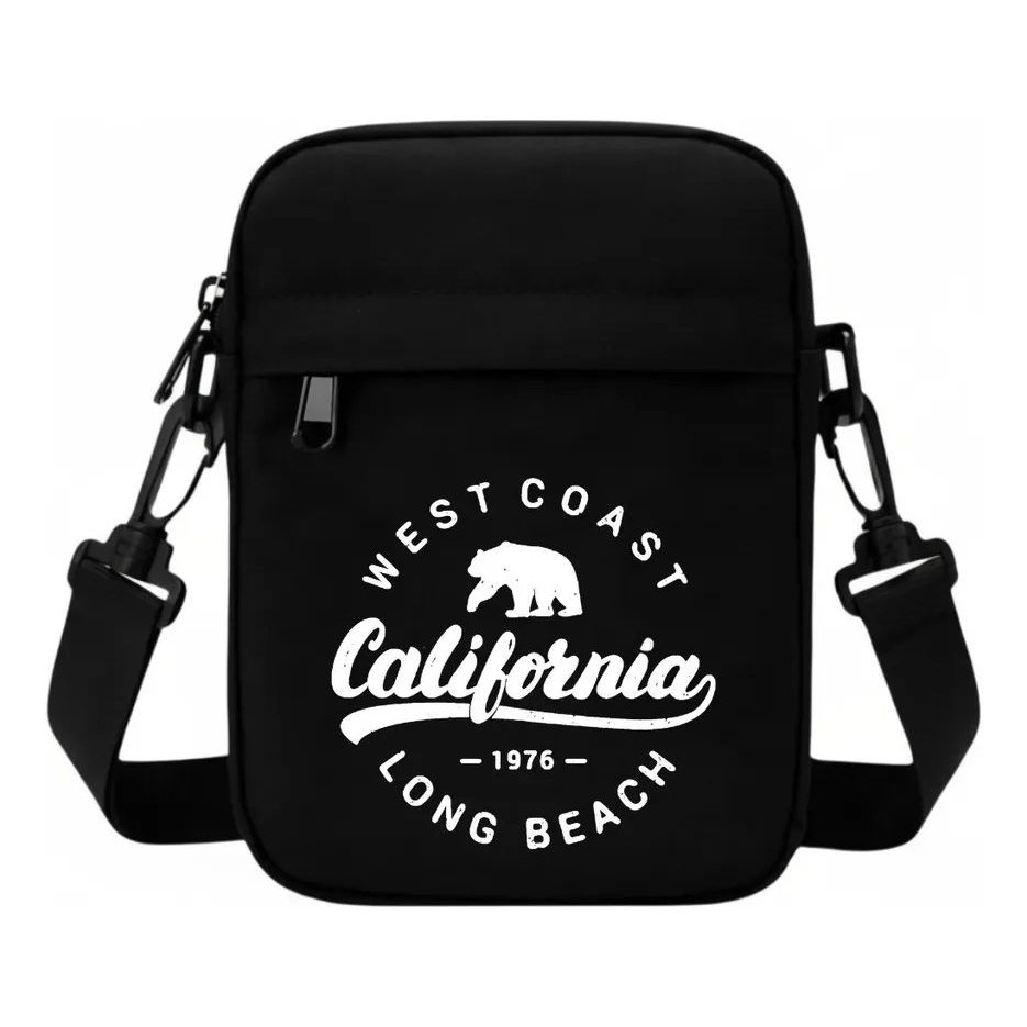 Bolsa Transversal Shoulder Bag CALIFORNIA Unisex Mini Preto