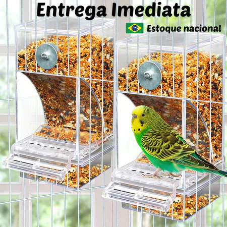 Automatic Acrylic Anti-Dirty Bird Feeder Cockatiel Without Waste For Cage