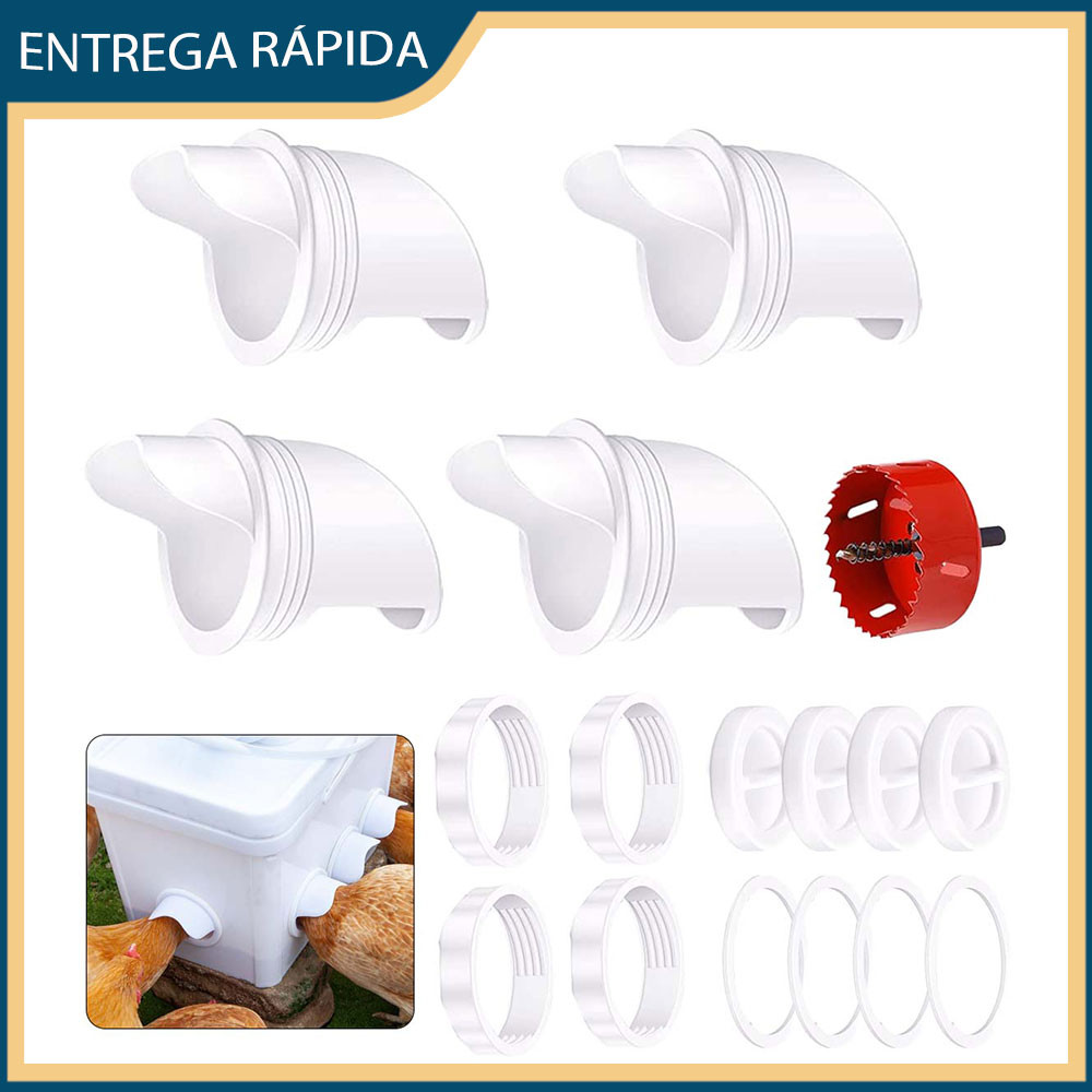 Alimentador automático de aves de capoeira Alimentador de galinha Calha de galinhas Patos e gansos alimentador automátic