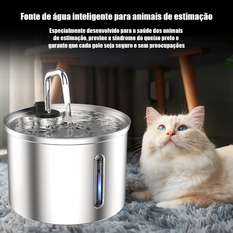 Stainless Steel Cat Fountain with Filter 3L Dog Water Dispenser Super Quiet Automatic Cat Drinking Fountain BOAXIN