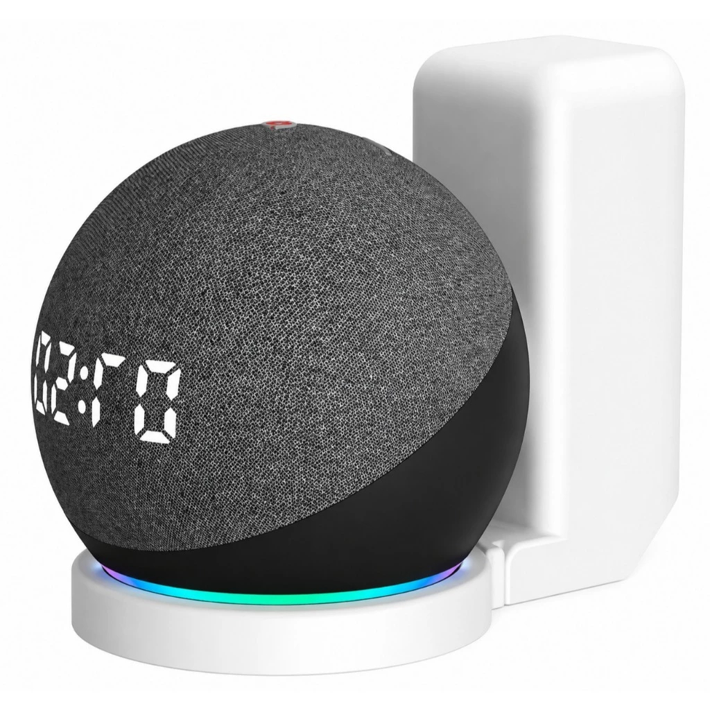 Suporte de tomada para Smart Speaker Alexa Echo Dot Amazon 5 e 4 Geração Preto