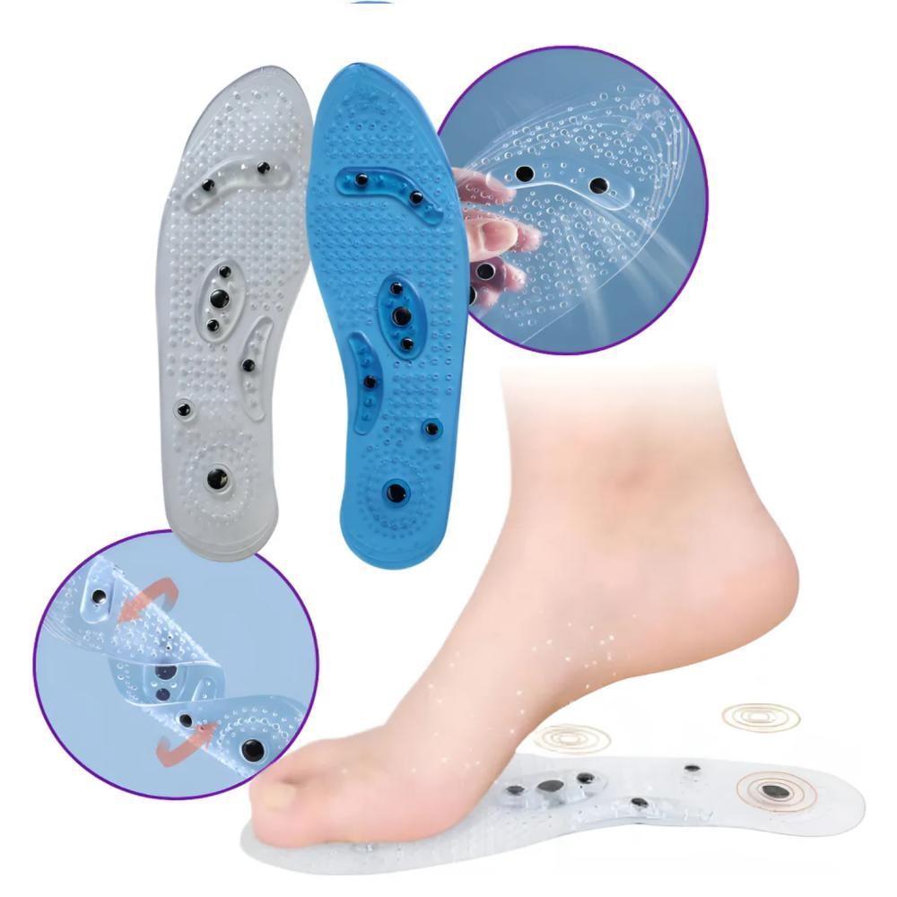 PALMILHA PAR ORTOPEDICA MAGNETICA GEL SILICONE MASSAGEADOR ANTI DOR ESPORAO IMA EMAGRECIMENTO ANATOMICA UNIVERSAL