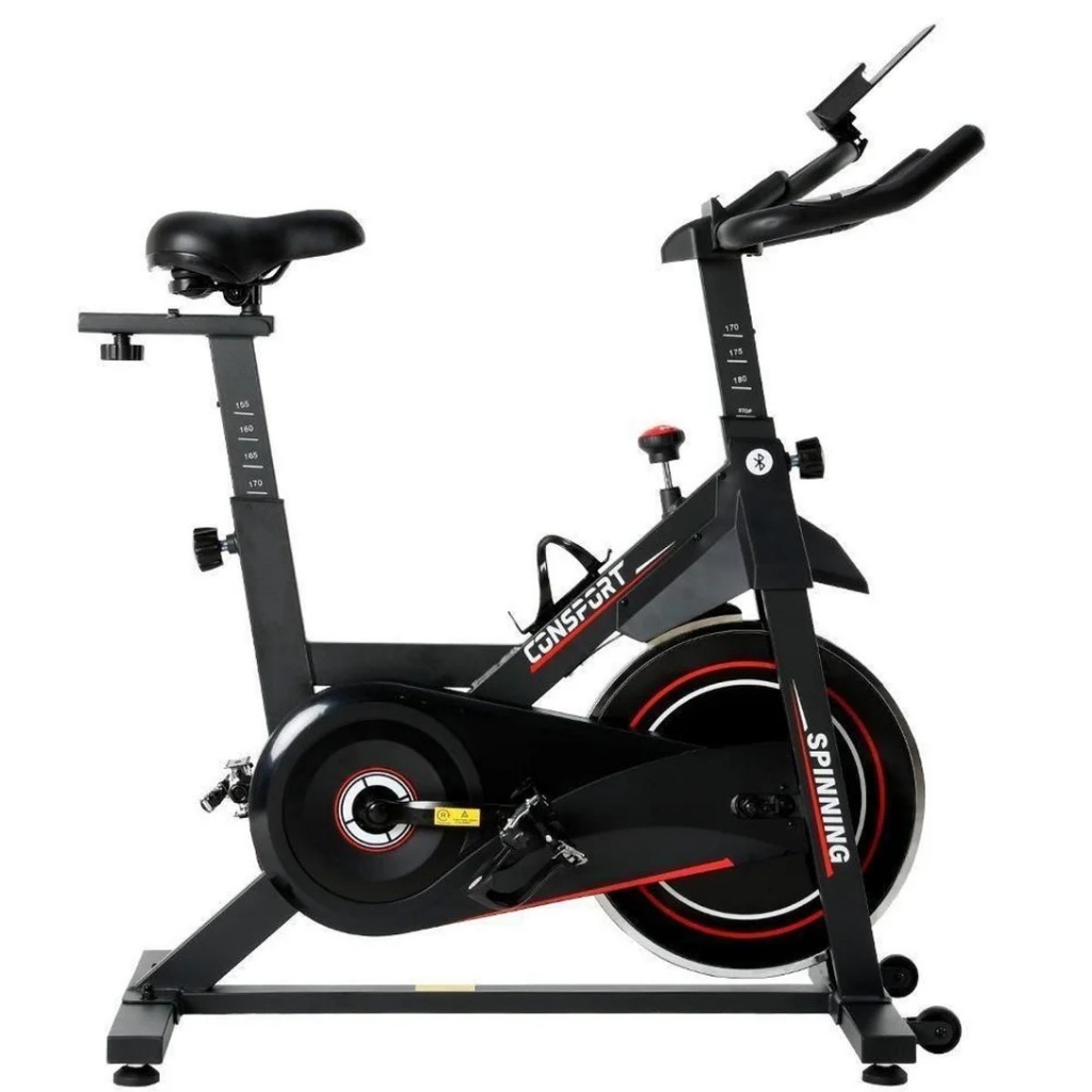 Bicicleta Spinning Ergométrica Consport S100 Connect Bluetooth Roda de Inércia 8kg Bike Academia Cardio Fitness