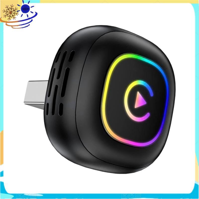 [Le's Shop] Carplay Sem Fio 2 Em 1 Android AUTO BT5.0 Smart AI Box Adaptador USB Com Para Luz RGB