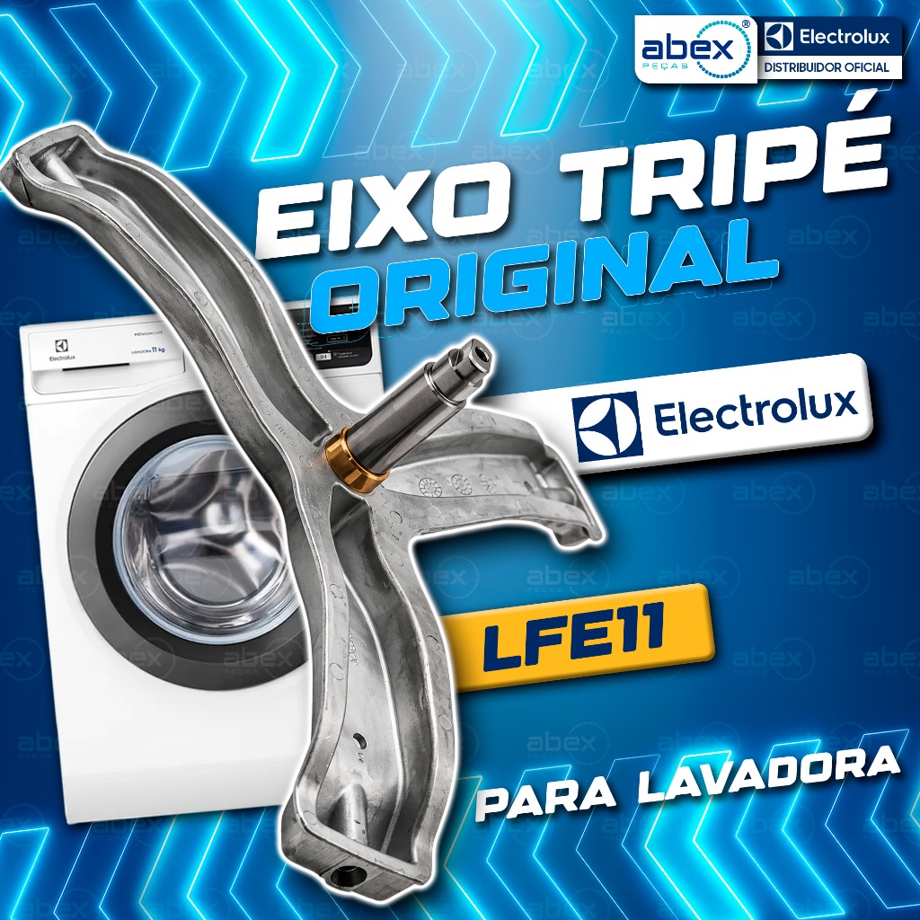 Eixo Suporte Cesto Lavadora LFE11 Electrolux A00675502 11kg Inverter Premium Care Tripé Original