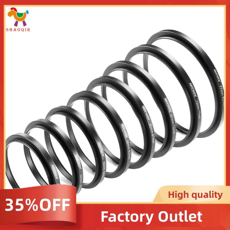 Feito De Conjunto De Anel Adaptador Intensificador De Alumínio Anodizado Premium 8 Peças (49-52-55-58-62-67-72-77-82) Pa