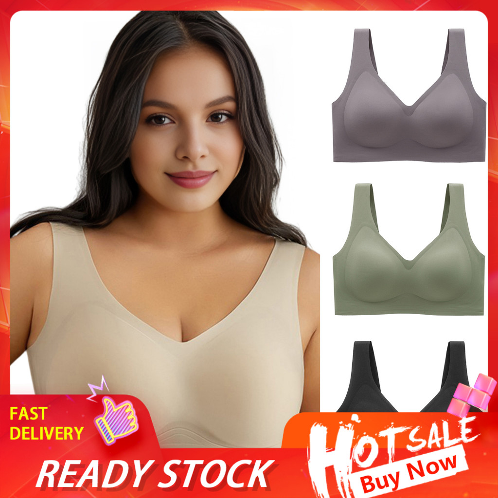 Seamless Women Bra Smooth Fit Plus Size Women's Wireless Full Coverage Push-up No Underwire T-shirt Comfortable Supporti