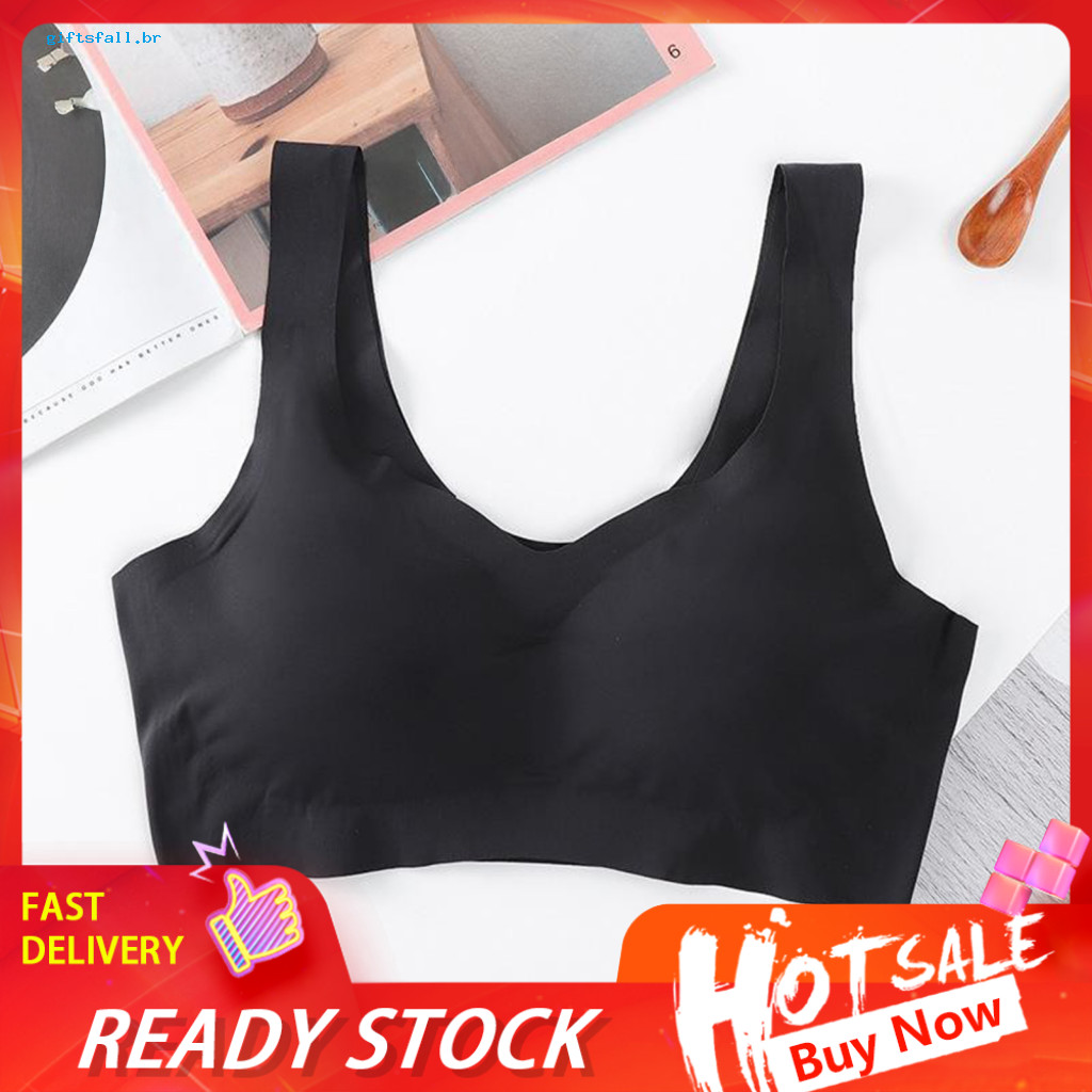 Skin-friendly Bra Comfortable and Smooth Shape Women’s Wireless Full Coverage Soft Padded T-shirt Sports for Yoga Gym